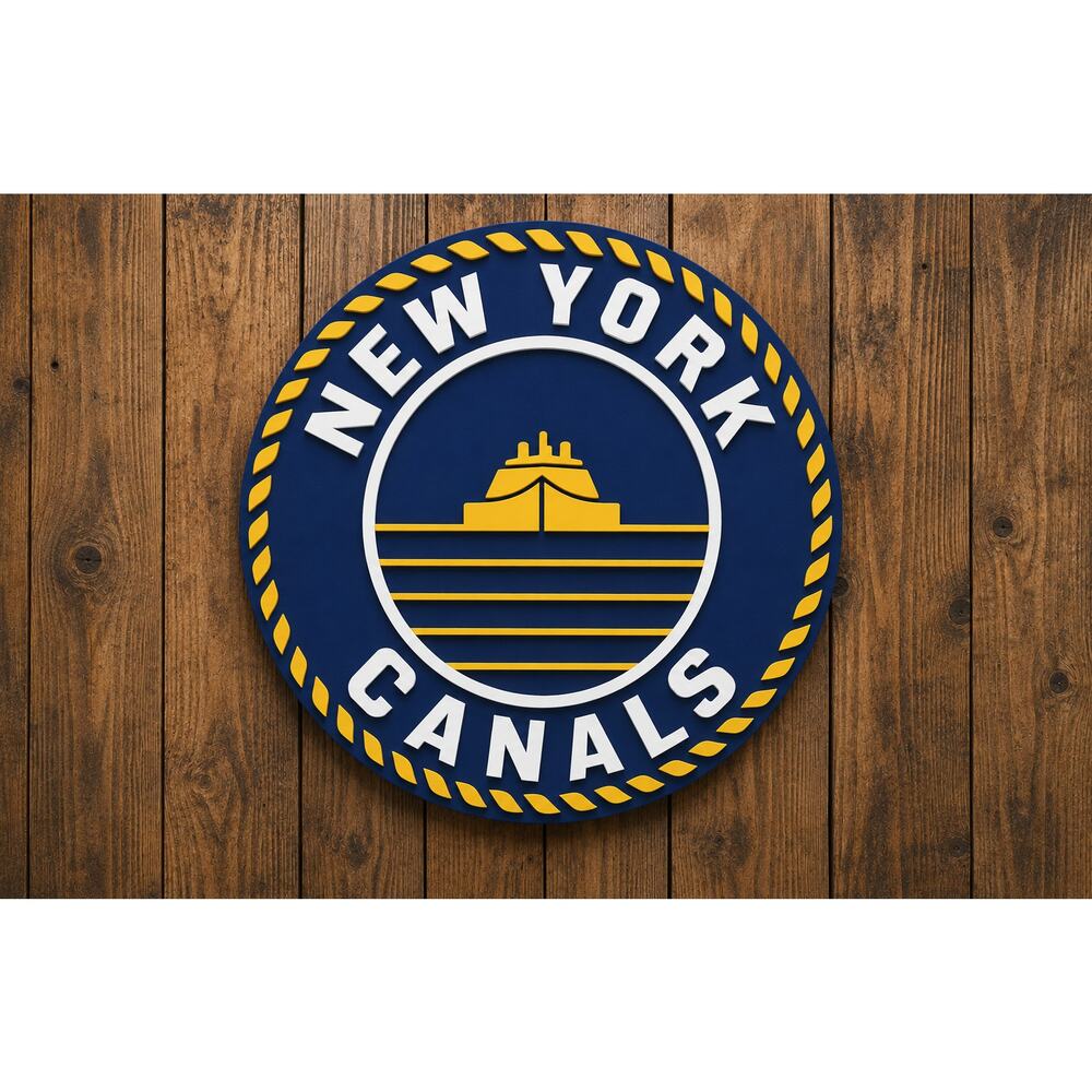 New York State Canals Sign Kayak Canoe Boat Fish Swim Canal Water Trail